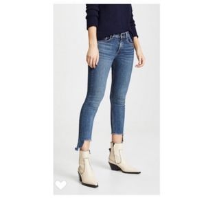 Rag & Bone Cate Step Hem Mid-Rise Ankle Skinnny Jeans 30
